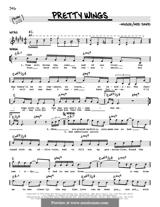 Pretty Wings (Maxwell): melodia by Musze, Hod David