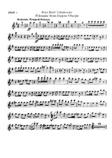 No.19 Polonaise: parte de oboes by Pyotr Tchaikovsky