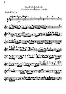 No.19 Polonaise: parte clarinetas by Pyotr Tchaikovsky