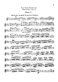 Slavonic March, TH 45 Op.31: parte de flautas by Pyotr Tchaikovsky