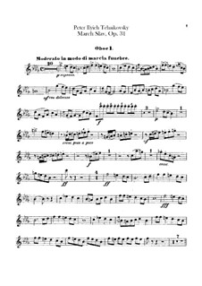 Slavonic March, TH 45 Op.31: parte de oboes by Pyotr Tchaikovsky