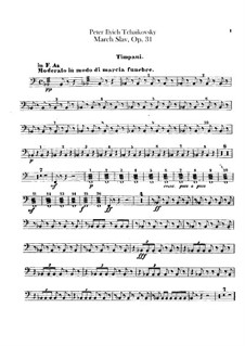 Slavonic March, TH 45 Op.31: Parte percussão by Pyotr Tchaikovsky