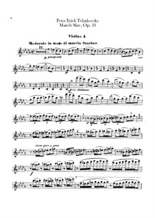 Slavonic March, TH 45 Op.31: violinos parte I by Pyotr Tchaikovsky