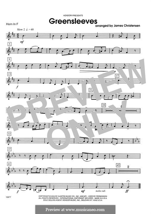 Chamber version: For woodwind ensemble – horn in F part by folklore