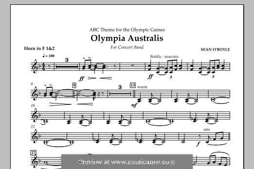Olympia Australis (Concert Band): Horn 2 in F part by Sean O'Boyle