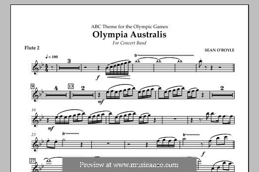 Olympia Australis (Concert Band): Flute 2 part by Sean O'Boyle