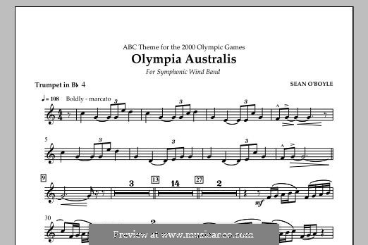 Olympia Australis (Symphonic Wind Band): Bb Trumpet 4 part by Sean O'Boyle
