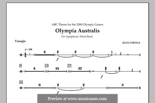 Olympia Australis (Symphonic Wind Band): parte triangulo by Sean O'Boyle