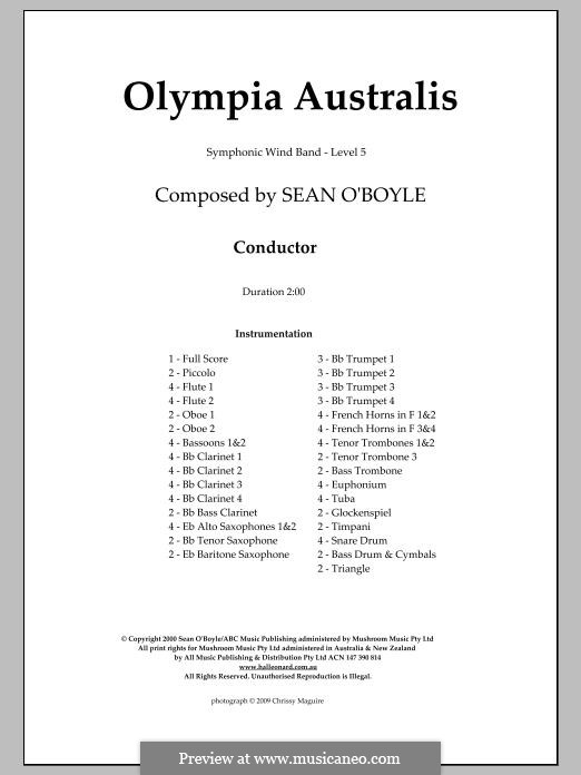 Olympia Australis (Symphonic Wind Band): partitura by Sean O'Boyle