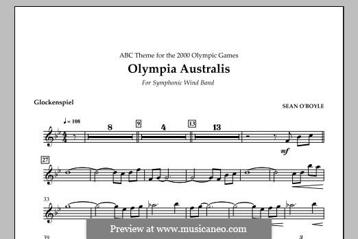 Olympia Australis (Symphonic Wind Band): Glockenspiel part by Sean O'Boyle