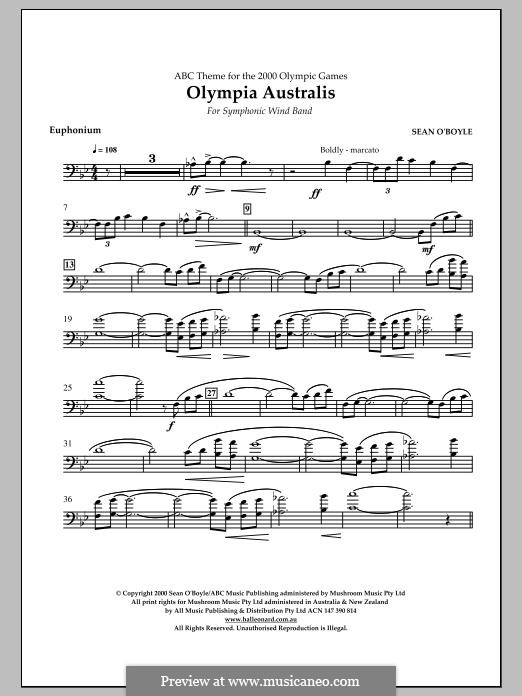 Olympia Australis (Symphonic Wind Band): Euphonium part by Sean O'Boyle