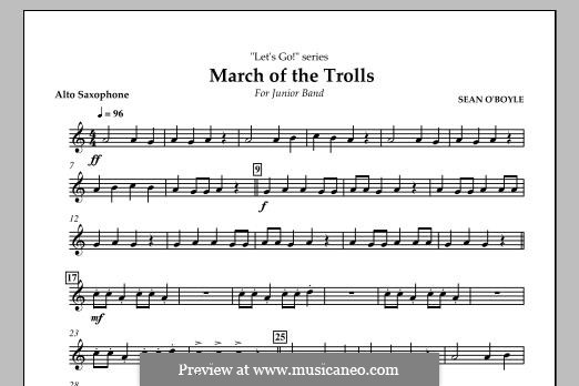 March of the Trolls: parte alto saxofone by Sean O'Boyle