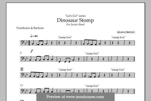 Dinosaur Stomp: Trombone/Baritone B.C. part by Sean O'Boyle