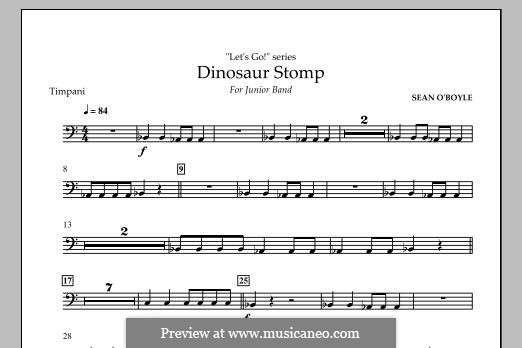Dinosaur Stomp: Peça para Timpano by Sean O'Boyle