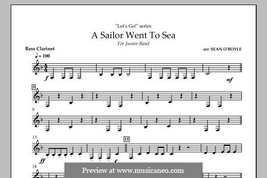 A Sailor Went To Sea: Parte de clarinete baixo by Sean O'Boyle