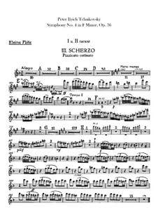 Symphony No.4 in F Minor, TH 27 Op.36: parte de flautas by Pyotr Tchaikovsky