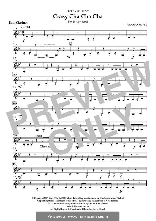 Crazy Cha Cha Cha: Parte de clarinete baixo by Sean O'Boyle