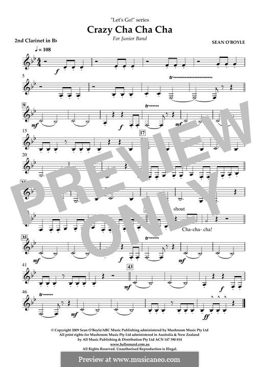 Crazy Cha Cha Cha: Bb Clarinet 2 part by Sean O'Boyle
