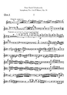 Symphony No.4 in F Minor, TH 27 Op.36: parte de oboes by Pyotr Tchaikovsky