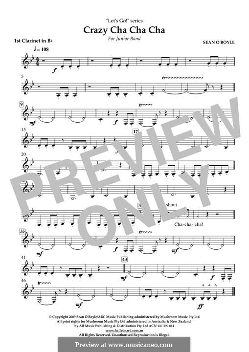 Crazy Cha Cha Cha: Bb Clarinet 1 part by Sean O'Boyle