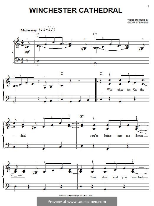 Winchester Cathedral (The New Vaudeville Band): Para Piano by Geoff Stephens