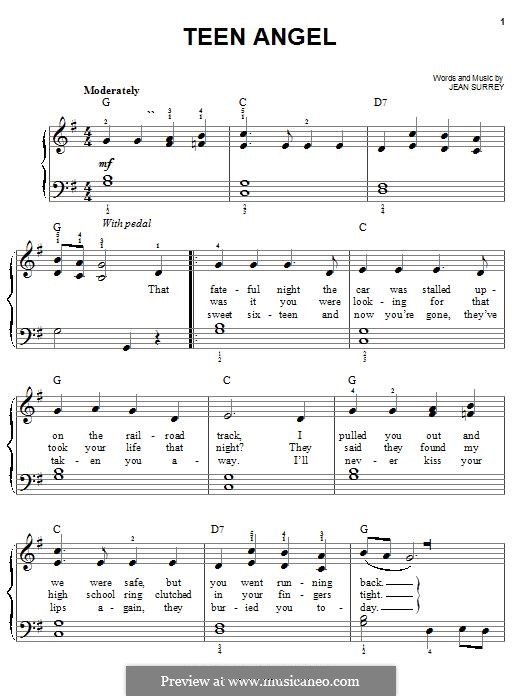 Teen Angel: Para Piano by Jean Surrey