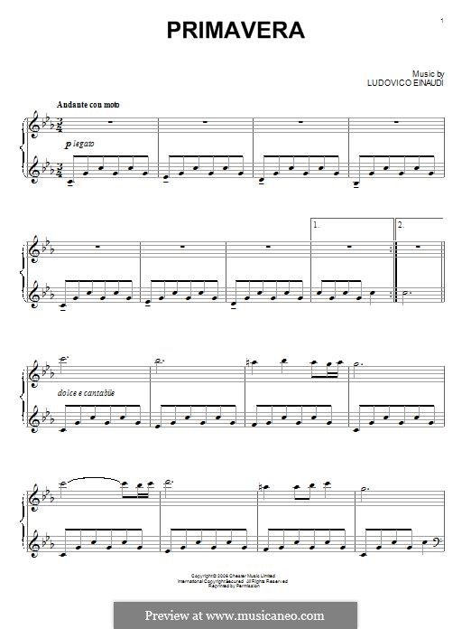 Primavera: Para Piano by Ludovico Einaudi