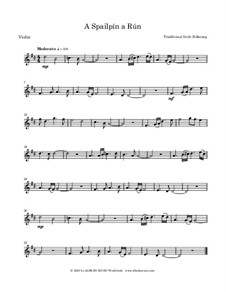 A Spailpin a Run: para violino by Unknown (works before 1850)