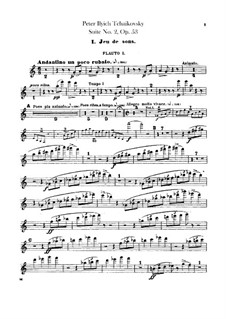 Suite No.2 in C Major, TH 32 Op.53: parte de flautas by Pyotr Tchaikovsky