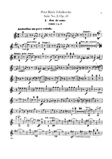 Suite No.2 in C Major, TH 32 Op.53: trompa parte I-II by Pyotr Tchaikovsky