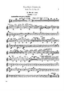 Suite No.2 in C Major, TH 32 Op.53: parte trompetas by Pyotr Tchaikovsky