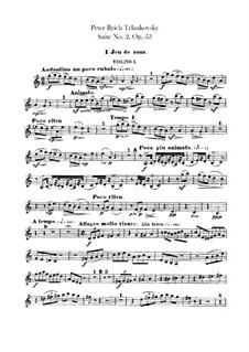 Suite No.2 in C Major, TH 32 Op.53: violinos parte I by Pyotr Tchaikovsky