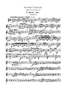 Suite No.2 in C Major, TH 32 Op.53: violinos parte II by Pyotr Tchaikovsky