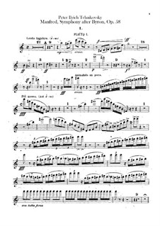Manfred Symphony, TH 28 Op.58: parte de flautas by Pyotr Tchaikovsky