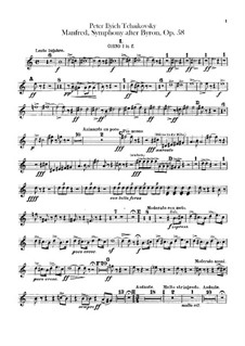 Manfred Symphony, TH 28 Op.58: parte trompa by Pyotr Tchaikovsky