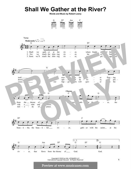 Shall We Gather at the River: Para Guitarra by Robert Lowry