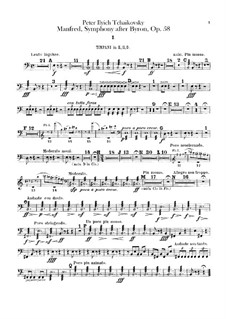 Manfred Symphony, TH 28 Op.58: Parte percussão by Pyotr Tchaikovsky