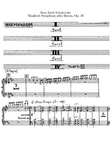 Manfred Symphony, TH 28 Op.58: parte harmonica by Pyotr Tchaikovsky
