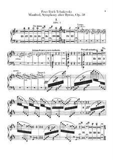 Manfred Symphony, TH 28 Op.58: parte harpas by Pyotr Tchaikovsky