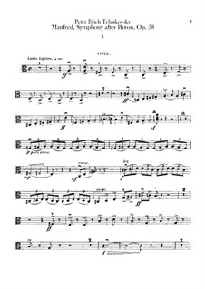 Manfred Symphony, TH 28 Op.58: parte violas by Pyotr Tchaikovsky