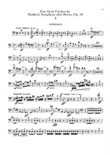 Manfred Symphony, TH 28 Op.58: Parte contrabaixo by Pyotr Tchaikovsky