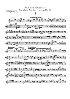Complete Movements: parte trompetas by Pyotr Tchaikovsky