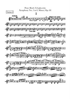 Complete Movements: violinos parte I by Pyotr Tchaikovsky