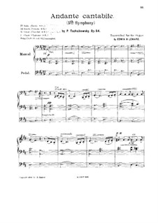Movement II: Arrangement for organ by Pyotr Tchaikovsky