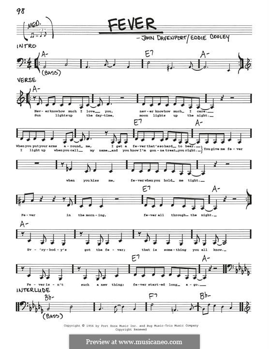 Fever: melodia by Eddie Cooley, John Davenport