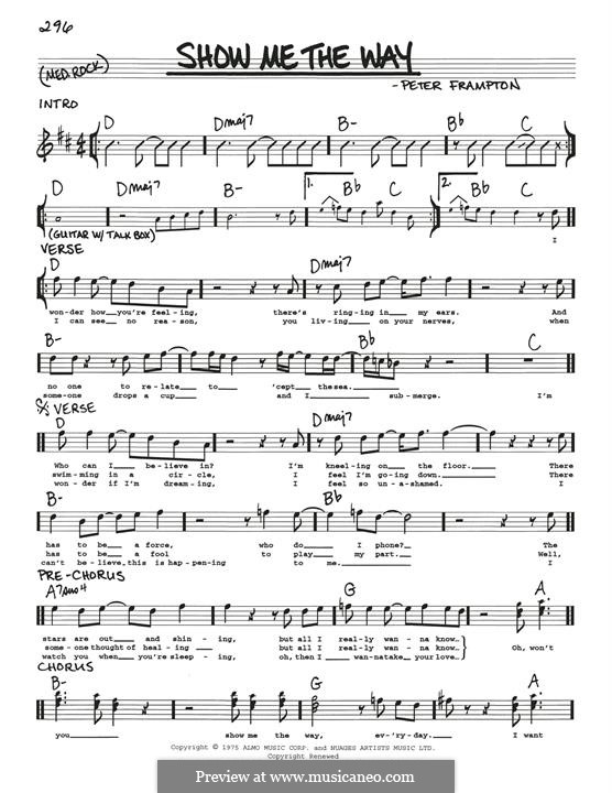 Show Me the Way: melodia by Peter Frampton