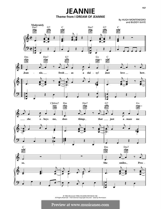Jeannie: Para vocais e piano (ou Guitarra) by Buddy Kaye