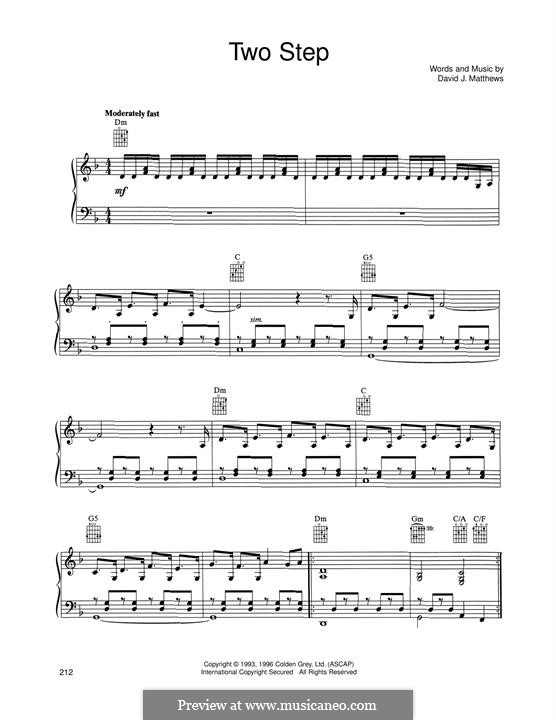 Two Step (Dave Matthews Band): Para vocais e piano (ou Guitarra) by David J. Matthews