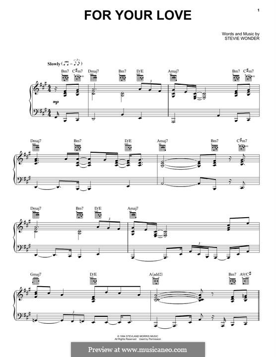 For Your Love: For Your Love by Stevie Wonder