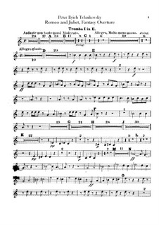 Complete Overture: parte trompetas by Pyotr Tchaikovsky